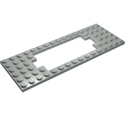 Plate Special 6 x 16 with Motor Opening Narrow / Light Gray