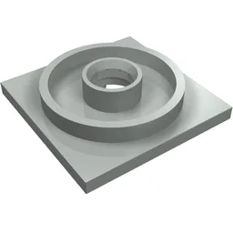 Turntable 4 x 4 Square Base / Light Gray