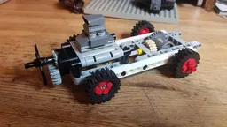 Chassis with 2-cylinder engine and differential