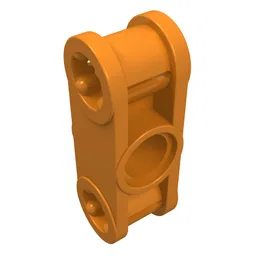 Technic Axle and Pin Connector Perpendicular 3L with Centre Pin Hole / Orange