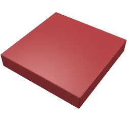 Tile 2 x 2 with Groove / Dark Red