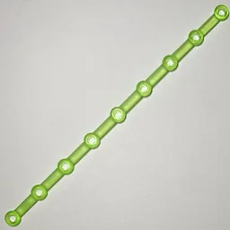 Clikits Connector, Rod 1 x 25 with 9 Holes / Trans-Light Bright Green