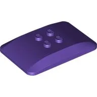 Brick Curved 6 x 4 x 2/3 Quad Curved with 2 x 2 Studs / Dark Purple