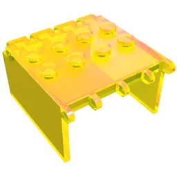 Windscreen 4 x 4 x 2 Canopy Extender, Hinge / Trans-Yellow
