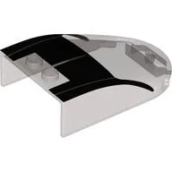 Windscreen 6 x 4 x 1 Curved With Black Print / Trans-Brown