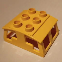 Duplo Train Locomotive Cabin Roof 2 x 3 Studs on Top / Yellow