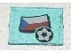 Glass for Window 1 x 4 x 3 with Flag of Czech Republic and Soccer Ball Pattern (Sticker) - Set 3404