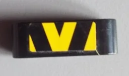Technic, Liftarm Thick 1 x 3 with Black and Yellow Danger Stripes Pattern Model Right (Sticker) - Set 8295