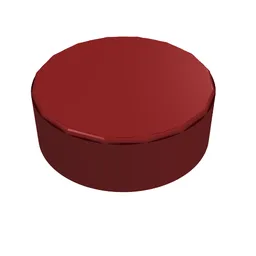 Tile Round 1 x 1 / Dark Red