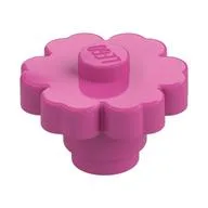 Plant, Flower 2 x 2 - Round [Open Stud] / Medium Dark Pink