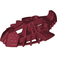 Lego Large Figure Foot, Toa Inika Elliptical / Dark Red