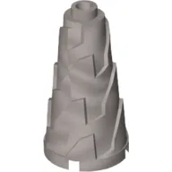Cone 2 x 2 x 3 Jagged / Flat Silver