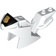 Lego Fairing, Motorcycle, Racing (Sport) Bike with Black Front, Gold Police Badge