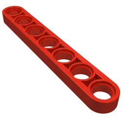 Technic Beam 1 x 7 Thin / Red