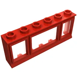 Window 1 x 6 x 2 / Red