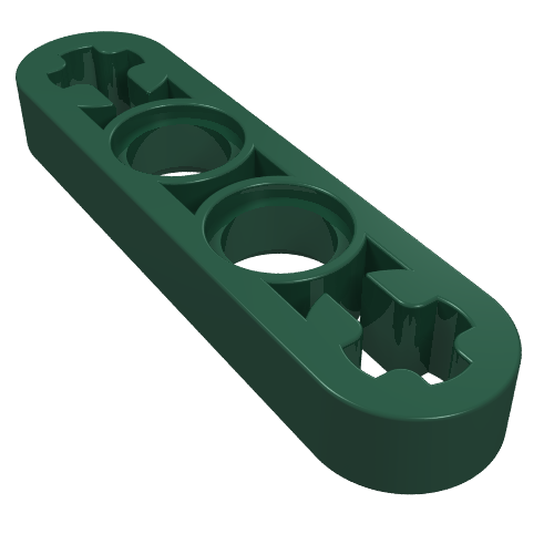 Lego Technic Beam 1 x 4 Thin / Dark Green