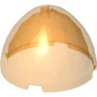Pod, Elongated, Faceted 4 x 4 x 1 2/3 (Dragon Egg Top) / Trans-Orange