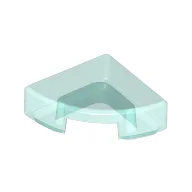 Tile Round 1 x 1 Quarter / Trans-Light Blue