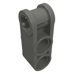 Technic Axle and Pin Connector Perpendicular 3L with 2 Pin Holes / Dark Bluish Gray