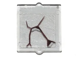 Glass for Window 1 x 2 x 2 Flat Front with Black Scratch Pattern 2 (Sticker) - Set 70419