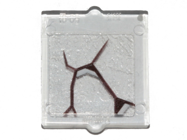 Lego Glass for Window 1 x 2 x 2 Flat Front with Black Scratch Pattern 2 (Sticker) - Set 70419 / Trans-Clear