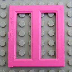 Duplo Door / Window Pane 1 x 3 x 4 / Medium Dark Pink