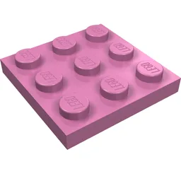 Plate 3 x 3 / Dark Pink
