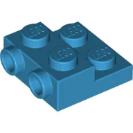 Plate Special 2 x 2 x 2/3 with Two Studs On Side and Two Raised [Solid Anti-stud] / Dark Azure