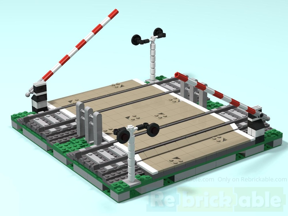 Lego Italian style Countryside Railway Crossing
