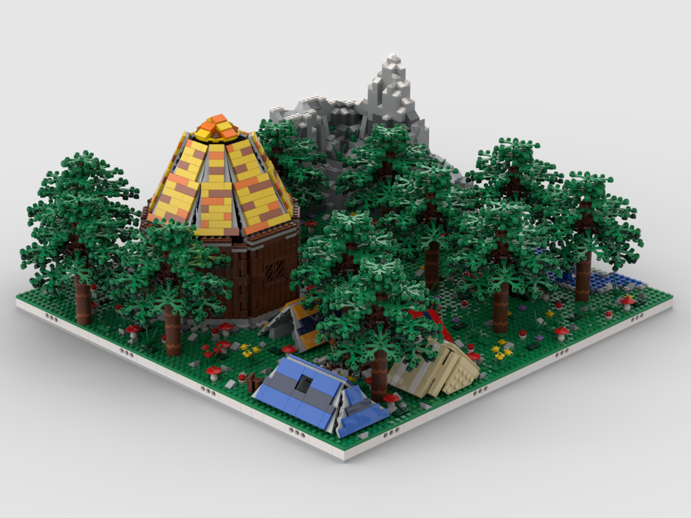 Lego Modular Tent camp in the woods | build from 4 models