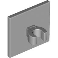 Lego Road Sign Clip-on 2 x 2 Square [Thick Open O Clip] / Light Bluish Gray