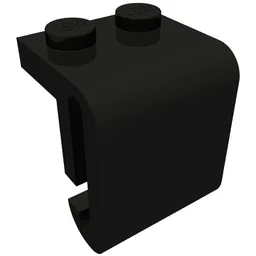 Train, Steam Engine Cylinder, 1 x 2 Studs, Round Surfaces / Black