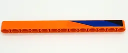 Technic, Liftarm Thick 1 x 13 with Black and Blue Diagonal Stripes Pattern Model Left Side (Sticker) - Set 42141
