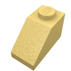 Brick Sloped 45° 2 x 1 with Bottom Pin / Bright Light Orange