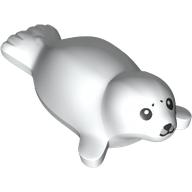 Lego Animal, Seal, Pup (Baby) Black Eyes print / White