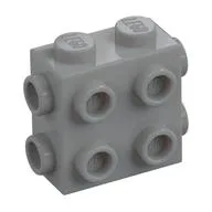 Brick Special 1 x 2 x 1 2/3 with 8 Studs on 3 Sides / Light Bluish Gray