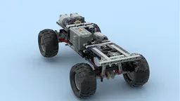 Simple lego technic trial chassis 4x4