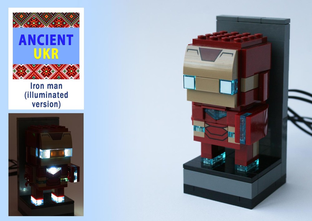 Lego Iron man (with glow effect)