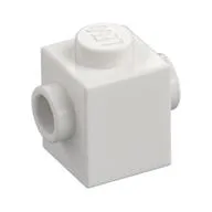 Brick Special 1 x 1 with Studs on 2 Sides / White