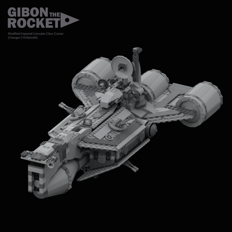 Lego Imperial Consular-Class Cruiser (7665 recolored with updated design)