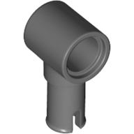 Lego Technic Pin Connector Hub with 1 Pin with Friction Ridges Lengthwise [Centered Friction Ridge] / Dark Bluish Gray