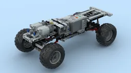 Simple lego technic trial chassis 4x4