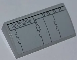 Slope, Curved 2 x 4 x 2/3 with Bottom Tubes with SW Millennium Falcon Pattern 1 (Sticker) - Sets 7965 / 75105