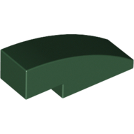 Lego Brick Curved 3 x 1 No Studs / Dark Green