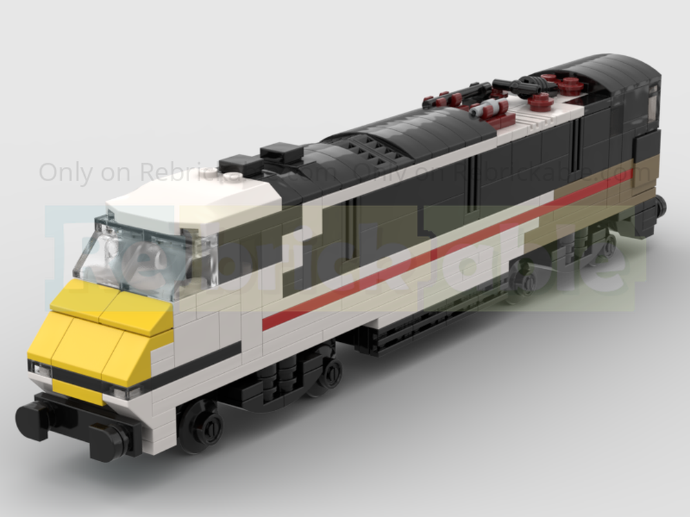 Lego 4-Wide BR Class 91 'Electra' Electric Locomotive Train In Intercity Livery