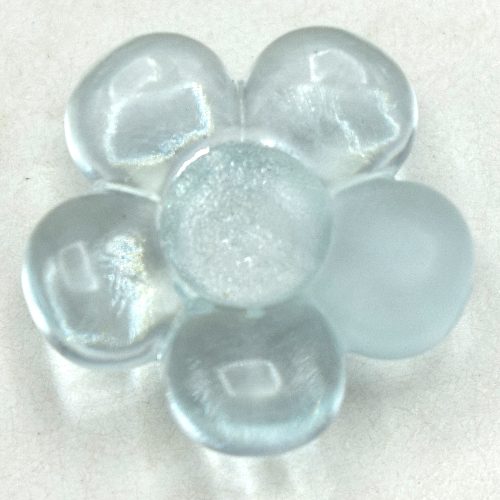 Lego Clikits Icon, Flower 2 x 2 Small, 5 Petals with Pin [Polished] / Trans-Very Lt Blue