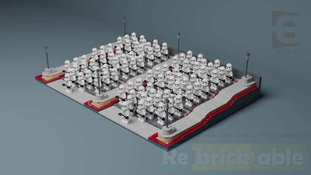 Lego Corsucant Grand Temple Steps - x90 Minifigure Display