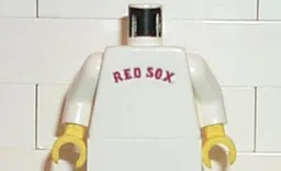 Torso 'RED SOX' Baseball Jersey Pattern / White Arms / Yellow Hands