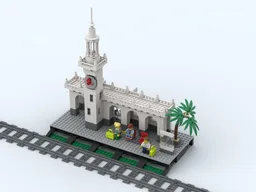 Train Station with Clock Tower