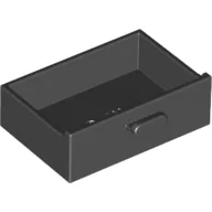 Cupboard 2 x 3 Drawer / Black